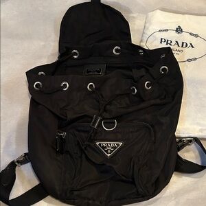Prada Black Nylon Backpack